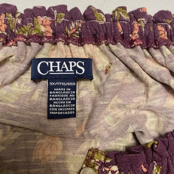 Chaps Women's Multi Color Top Shirt Size 3X - Picture 5 of 11